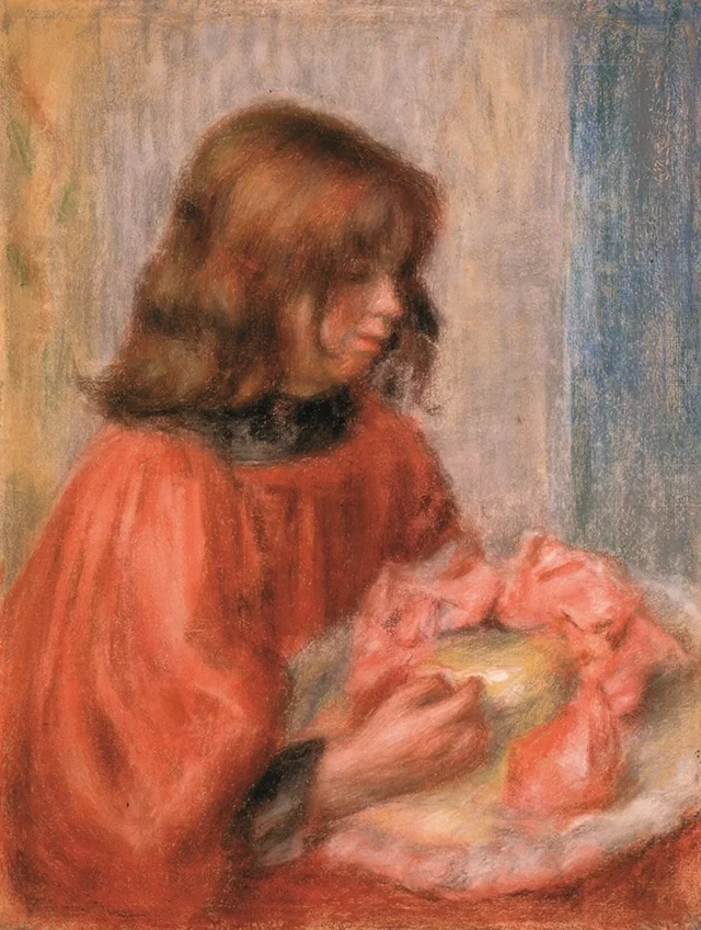 Girl with a hat, Pierre-Auguste Renoir