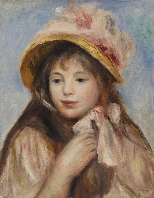 Joven con gorro rosa