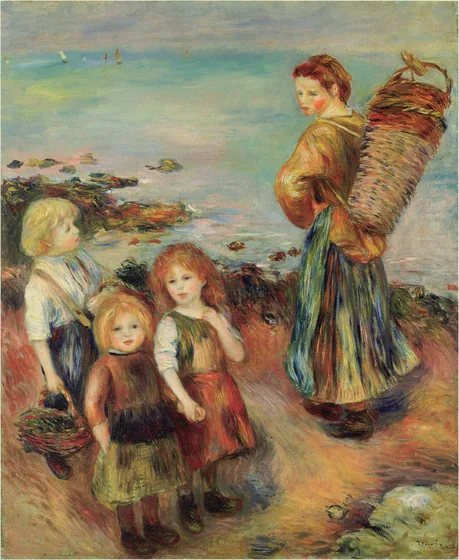 Girls Fishing for Mussels