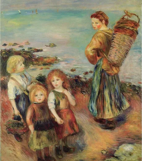 Girls Fishing for Mussels