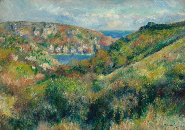 Colinas alrededor de la bahía de Moulin Huet, Guernesey