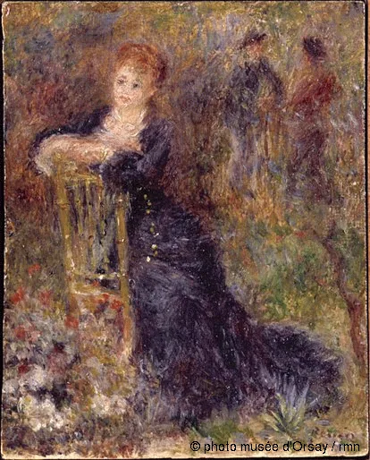 Jeune Femme assise dans un jardin