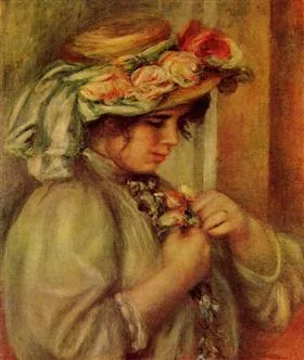 Jeune fille fleurissant son corsage