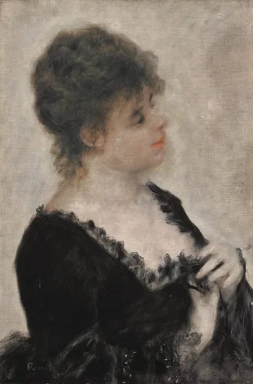 Junge Dame in Schwarz