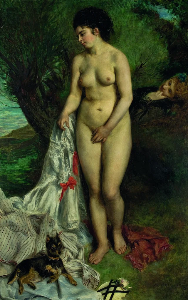 La bañista con el grifón