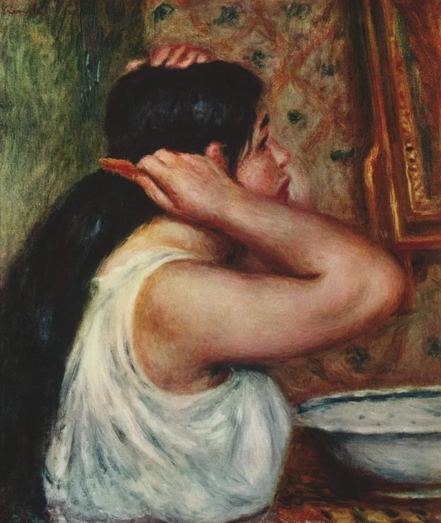 El aseo: mujer peinándose