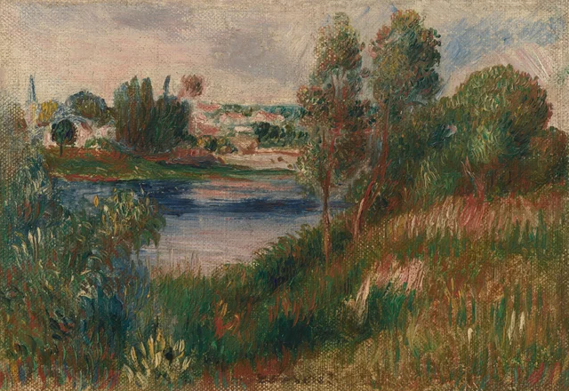 Landscape at Vétheuil, Pierre-Auguste Renoir