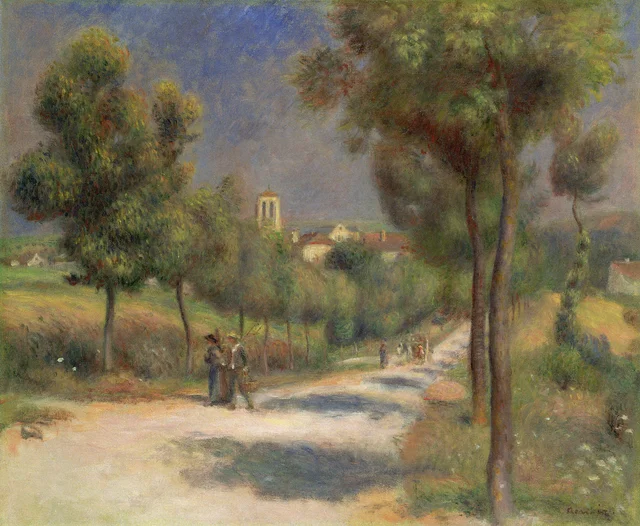 Paisaje de Essoyes, a primera hora de la mañana, Pierre-Auguste Renoir