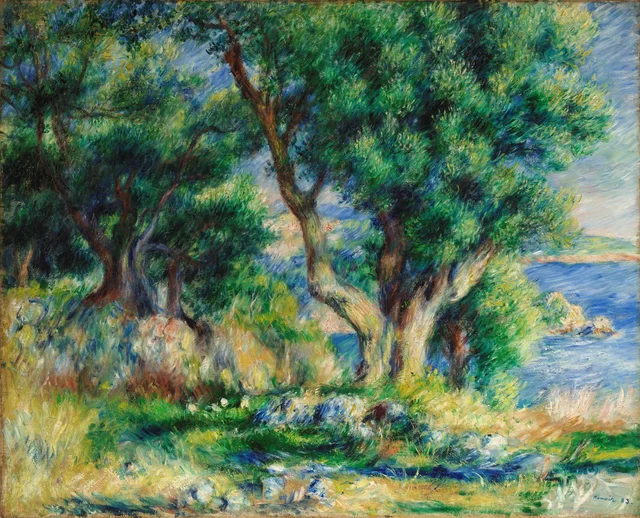 Paisaje en la costa, cerca de Menton