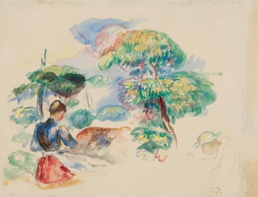 Paysage avec une jeune fille