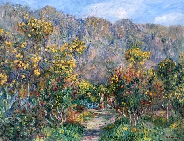 Paisaje con mimosas