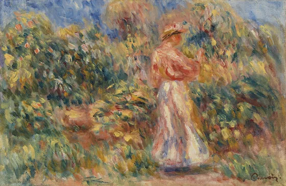 Landscape with Woman in Pink and White (Paysage avec femme en rose et blanc)