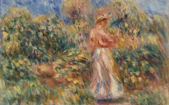 Landscape with Woman in Pink and White (Paysage avec femme en rose et blanc)