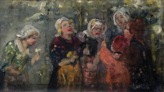 Laughing Peasant Girls