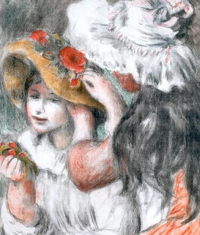 El alfiler del sombrero, Pierre-Auguste Renoir