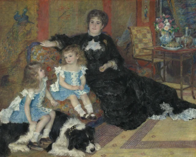Madame Georges Charpentier (Marguerite-Louise Lemonnier, 1848-1904) y sus hijos, Georgette-Berthe (1872-1945) y Paul-Emile-Charles (1875-1895)