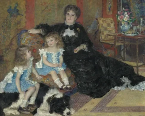 Madame Georges Charpentier (Marguerite-Louise Lemonnier, 1848–1904) et ses enfants, Georgette-Berthe (1872–1945) et Paul-Emile-Charles (1875–1895)