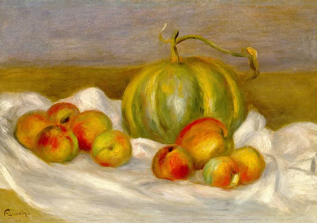 Nature morte au melon et aux pêches, Pierre-Auguste Renoir
