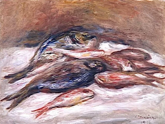 Naturaleza muerta con pescados, Pierre-Auguste Renoir
