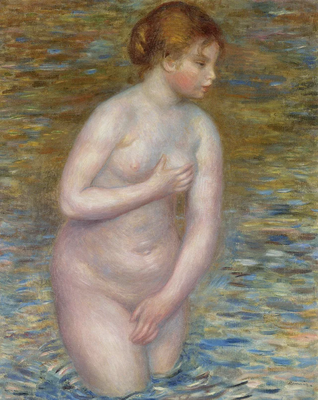 Desnudo en el agua, Pierre-Auguste Renoir