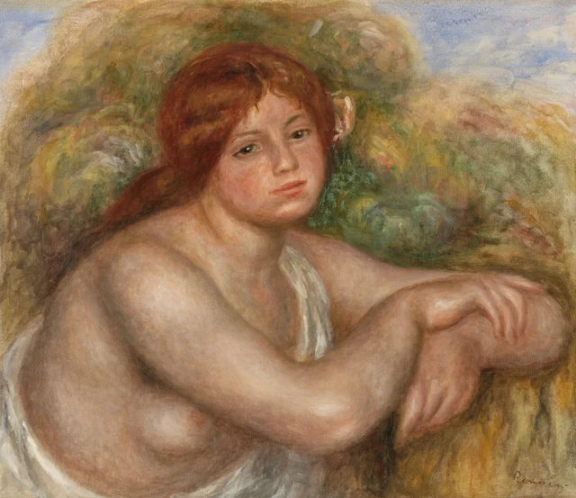 Estudio de desnudo, busto de mujer, Pierre-Auguste Renoir