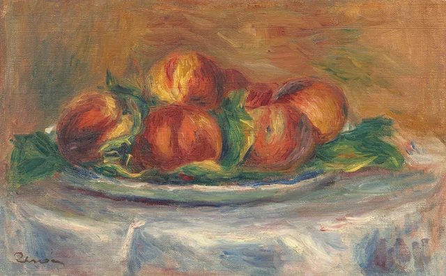 Pêches sur une assiette, Pierre-Auguste Renoir