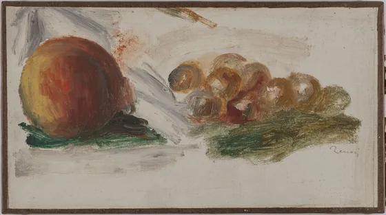 Pêche et raisins