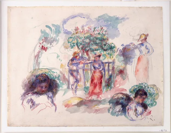 Personnages sous un arbre