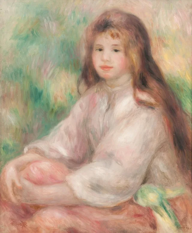 Niña de rosa, Pierre-Auguste Renoir