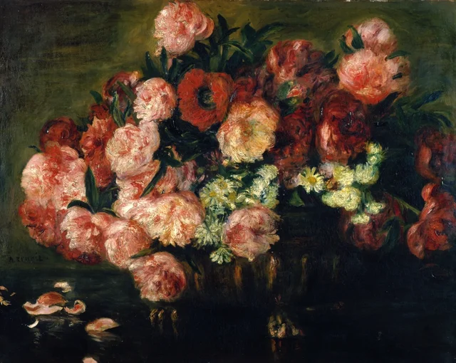 Pivoines dans un vase, Pierre-Auguste Renoir