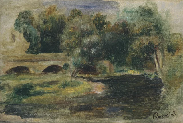 Puente sobre un río, Pierre-Auguste Renoir