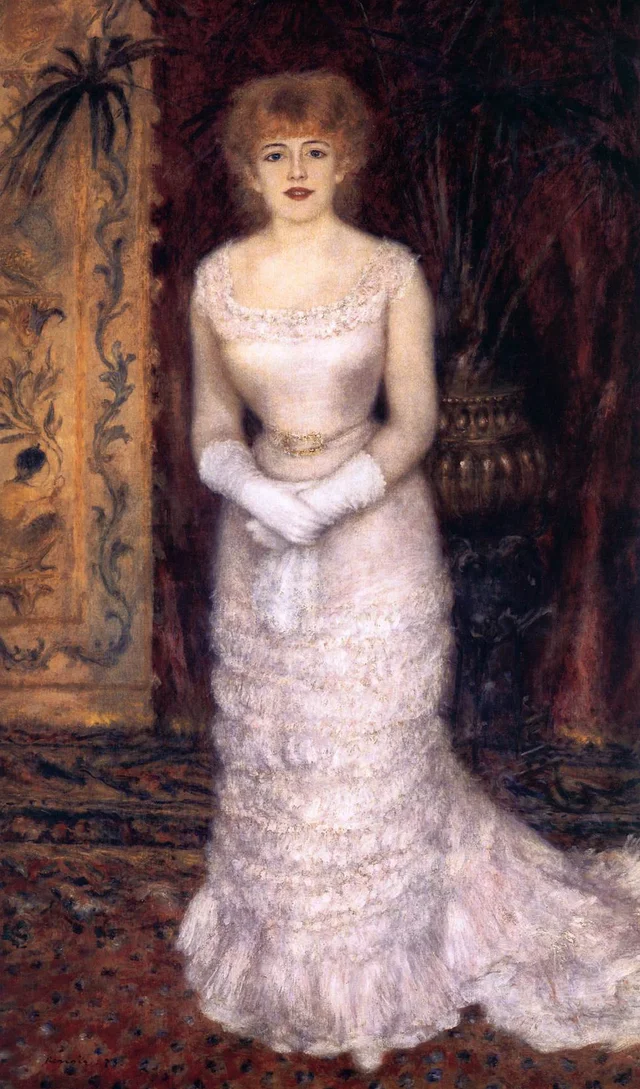 Retrato de Jeanne Samary de cuerpo entero