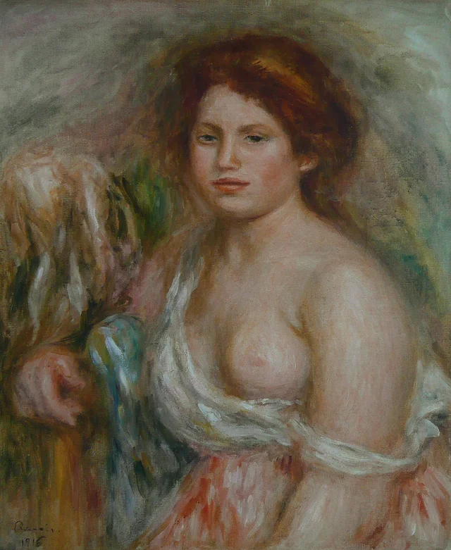 Portrait de modèle en buste, Pierre-Auguste Renoir