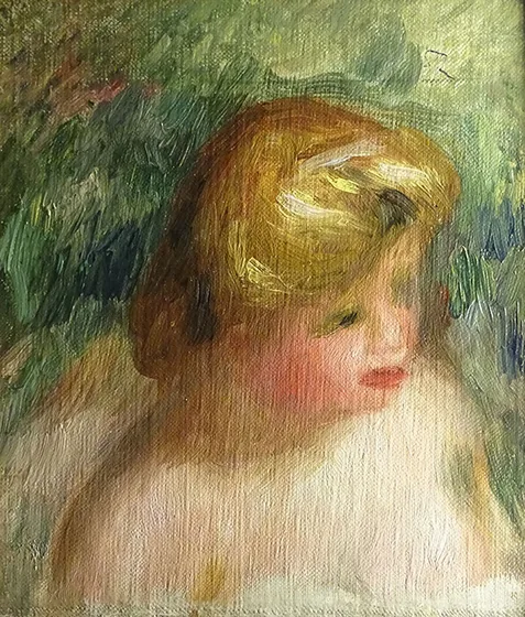 Portrait en buste d’une jeune femme