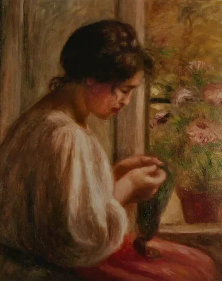 Ravaudeuse à la fenêtre