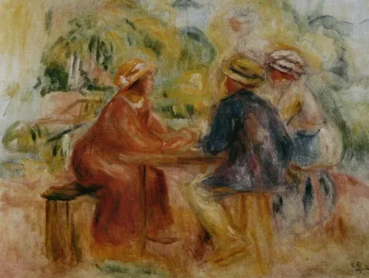 Réunion dans le jardin