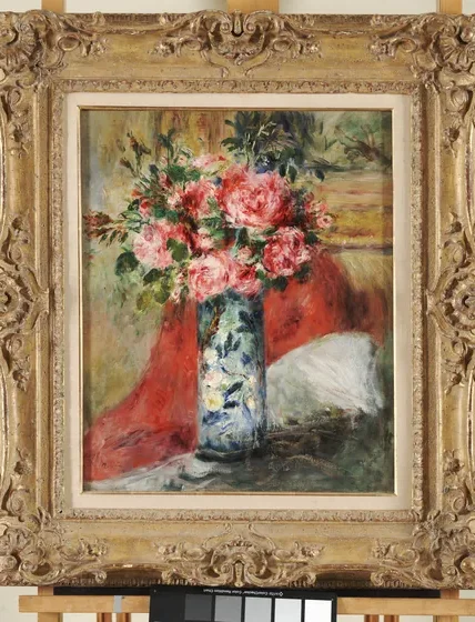 Roses and Peonies in a Vase