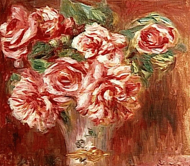Rosas en un jarrón