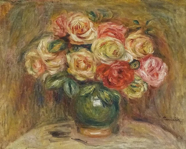 Roses dans un vase, Pierre-Auguste Renoir