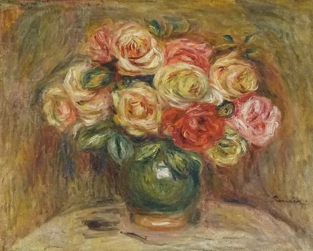 Roses dans un vase