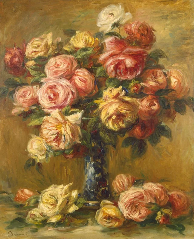 Rosas en un jarrón