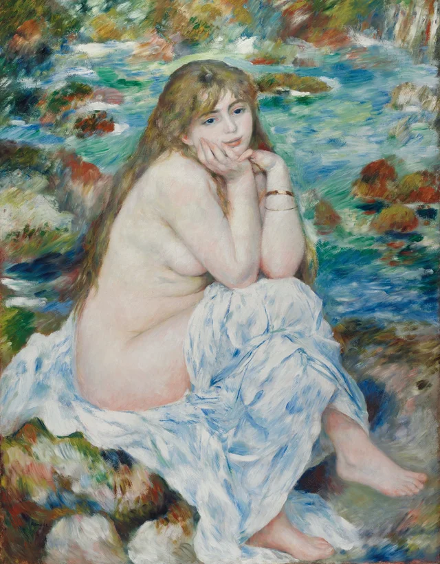 座る水浴の女, ピエール=オーギュスト・ルノワール