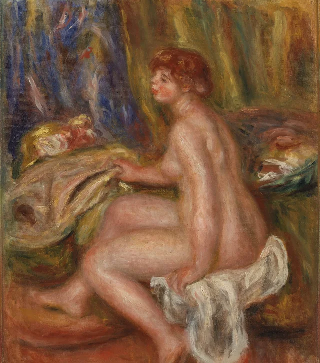 Femme nue assise, vue de profil