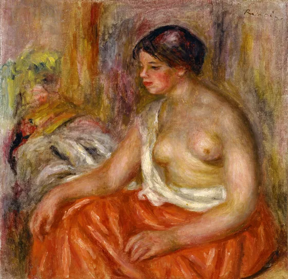 Seated Woman with Bared Breast