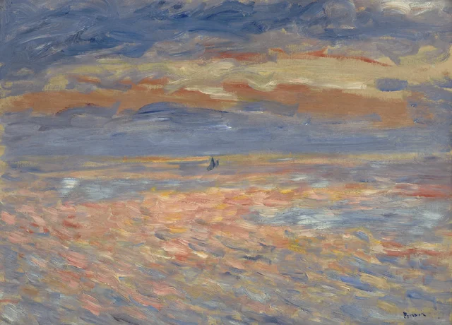 Puesta de sol sobre el mar