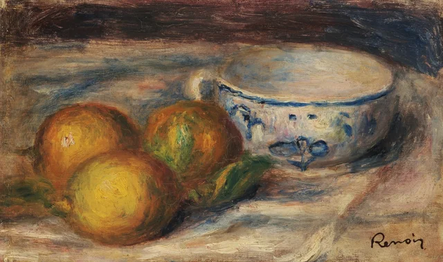 Natureza-morta com limões e xícara, Pierre-Auguste Renoir