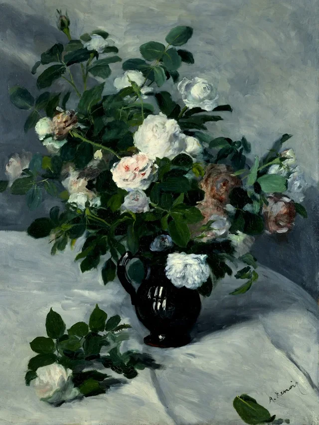 Bodegón con rosas