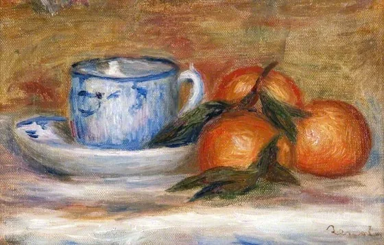 Tasse et mandarines