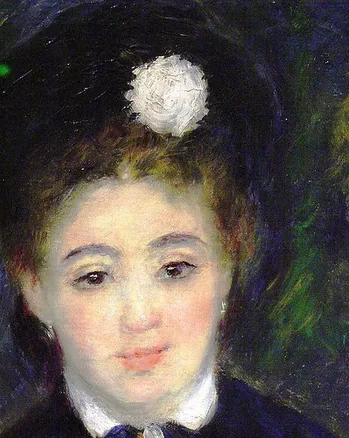 Tête de femme en noir