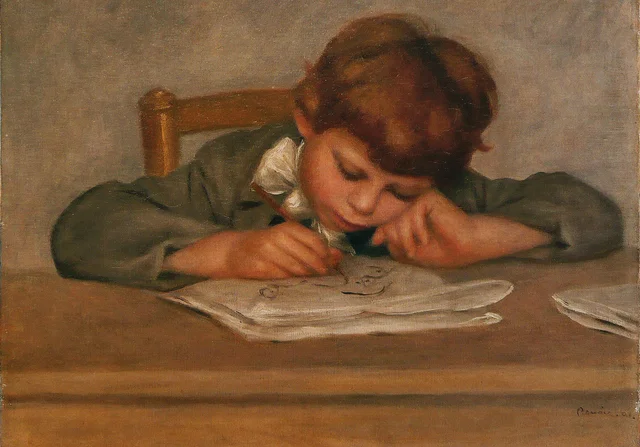 素描する画家の息子ジャン